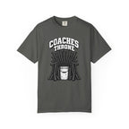 Coaches Throne Bucket Black Bat T-Shirt — Unisex Baseball/Softball Coach Gift
