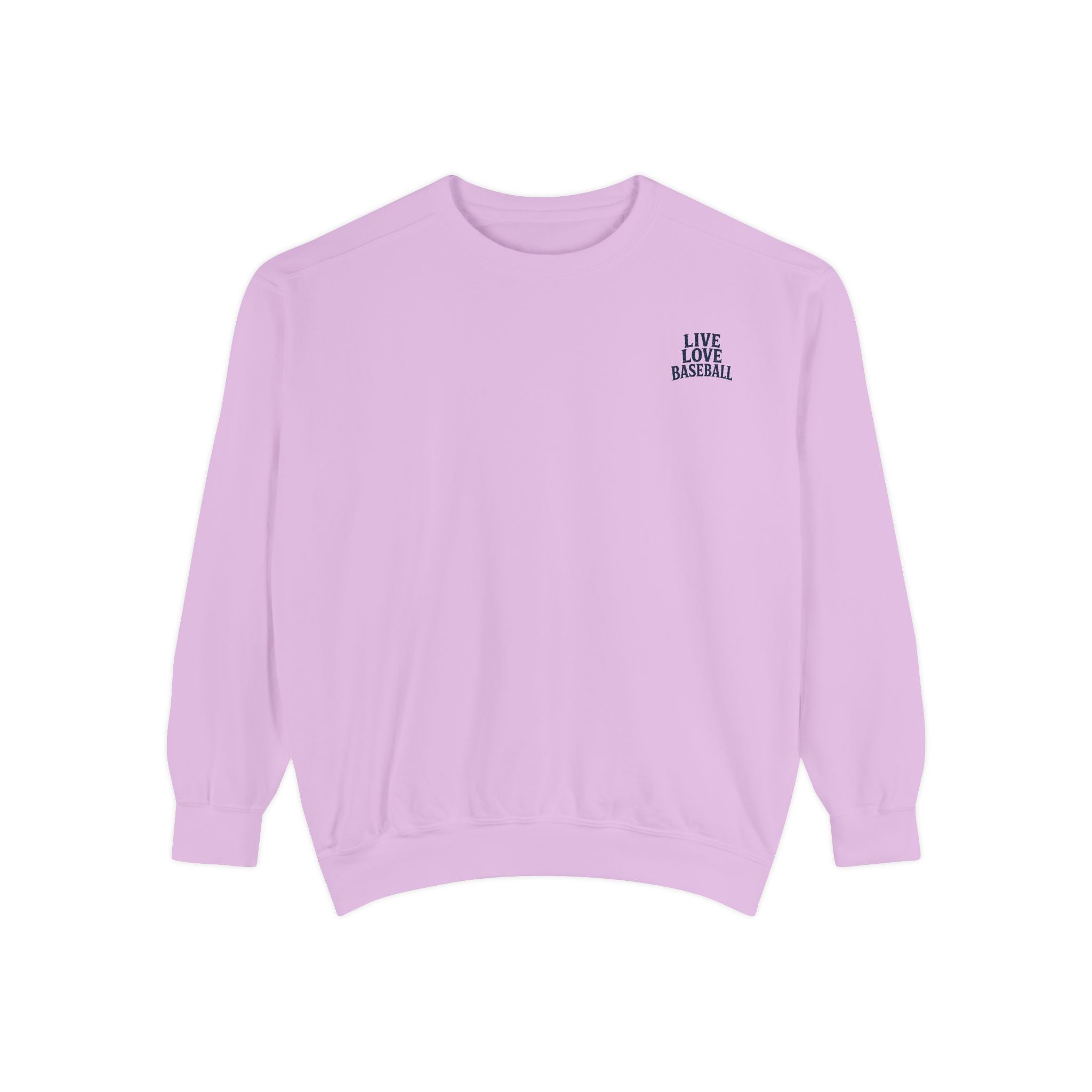 Baseball Sweatshirt — "Live Love Baseball" Vintage Sunset Crewneck Unisex