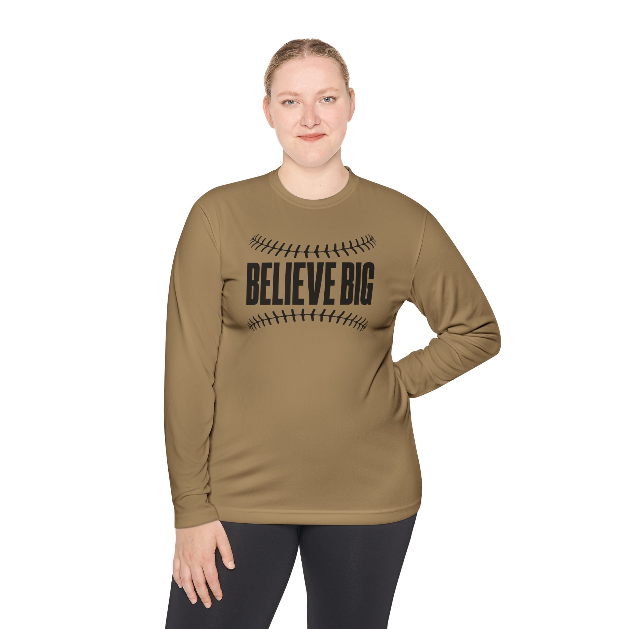 Baseball "Believe Big" Long Sleeve Unisex Tee