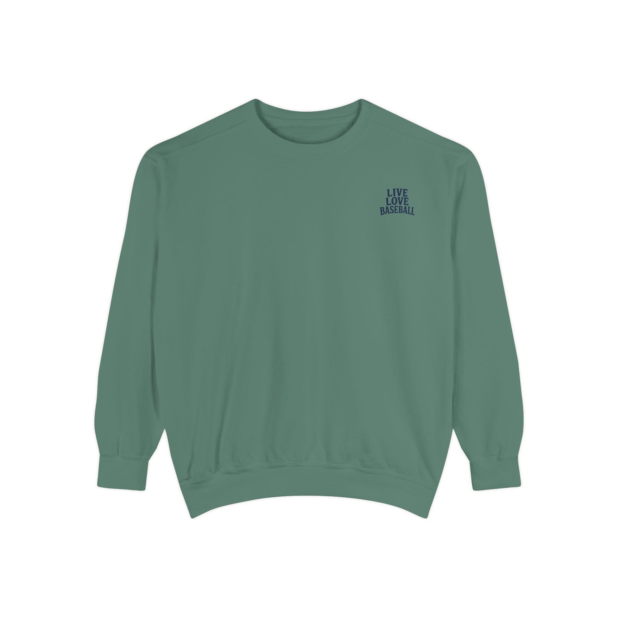 Baseball Sweatshirt — "Live Love Baseball" Vintage Sunset Crewneck Unisex
