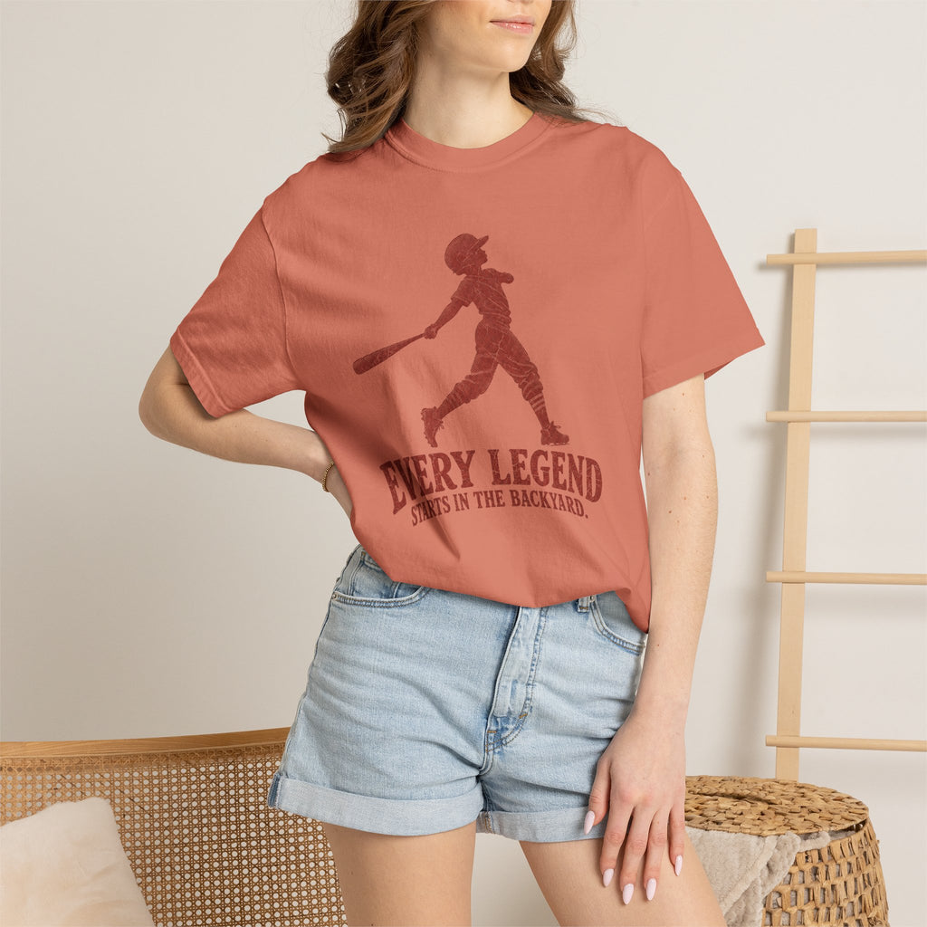 Adult Unisex "Every Legend Starts in the Backyard" Garment-Dyed T-shirt