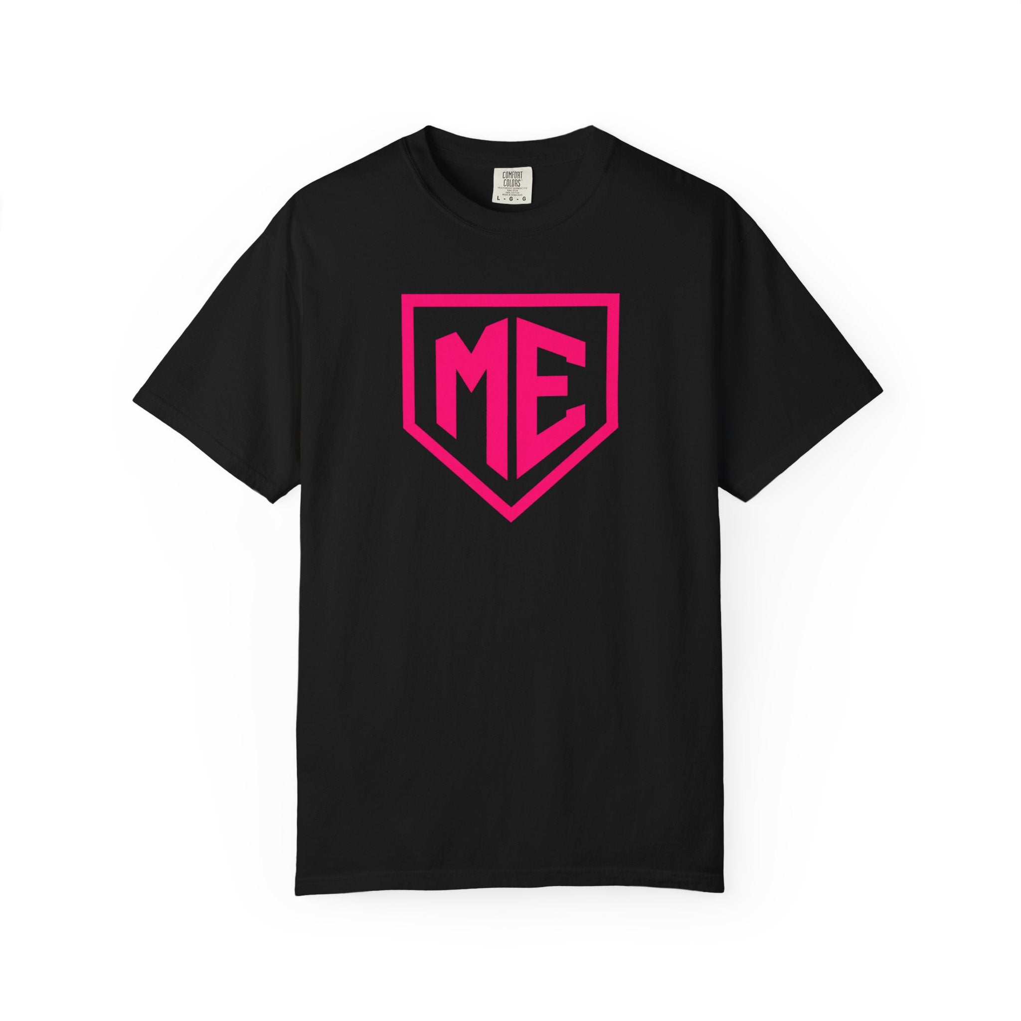 ME Mental Edge Baseball Plate T‑Shirt — Pink Monogram Graphic Comfort Colors Tee