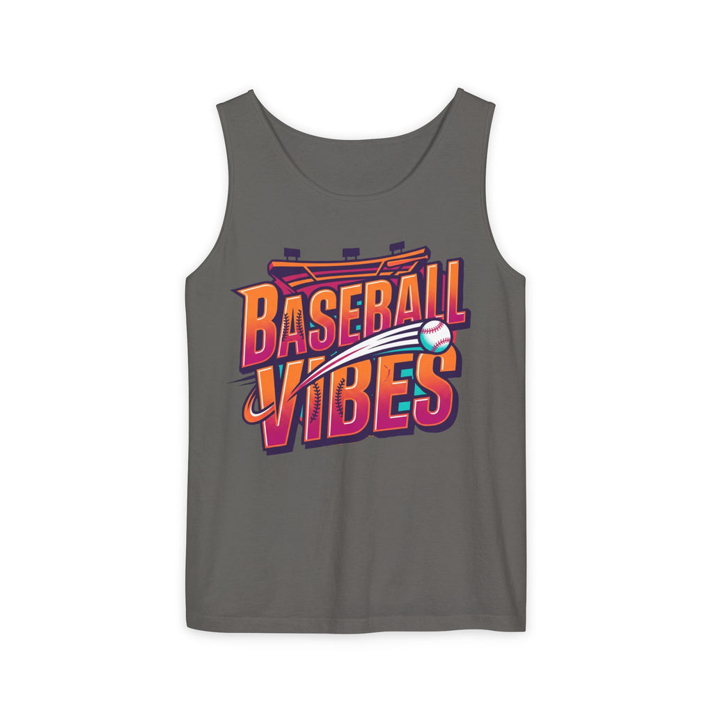 Baseball Vibes Tank Top — Retro Stadium Graphic Baseball Tee