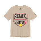 'Relax... She's 8' Softball Parents Tee