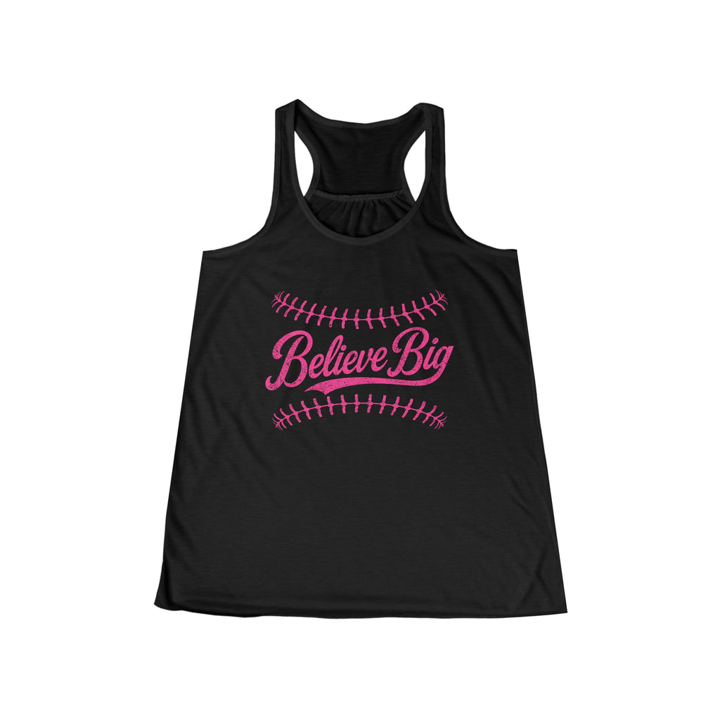 Believe Big Softball Racerback Tank — Women's Inspirational Sports Tank Top