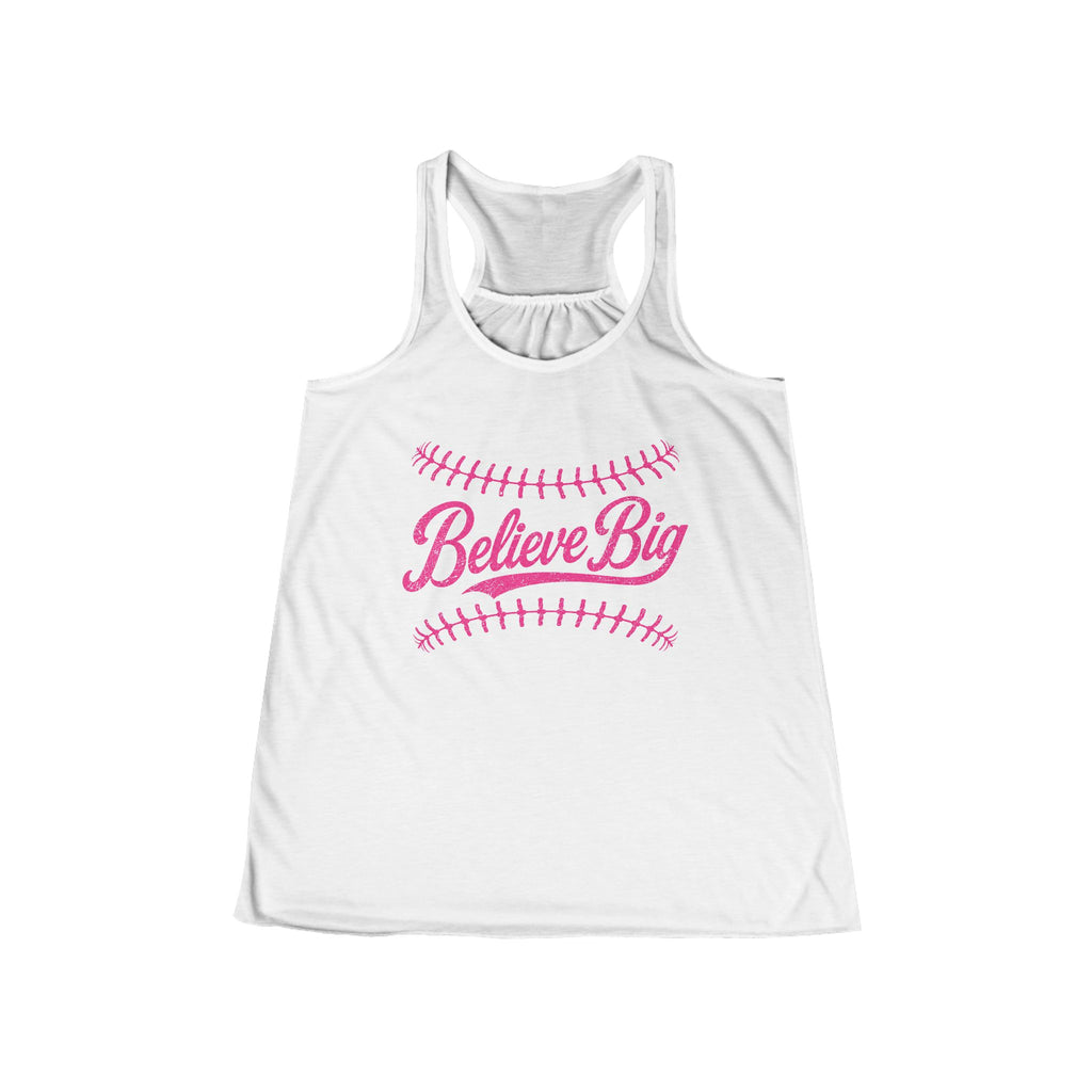 Believe Big Softball Racerback Tank — Women's Inspirational Sports Tank Top