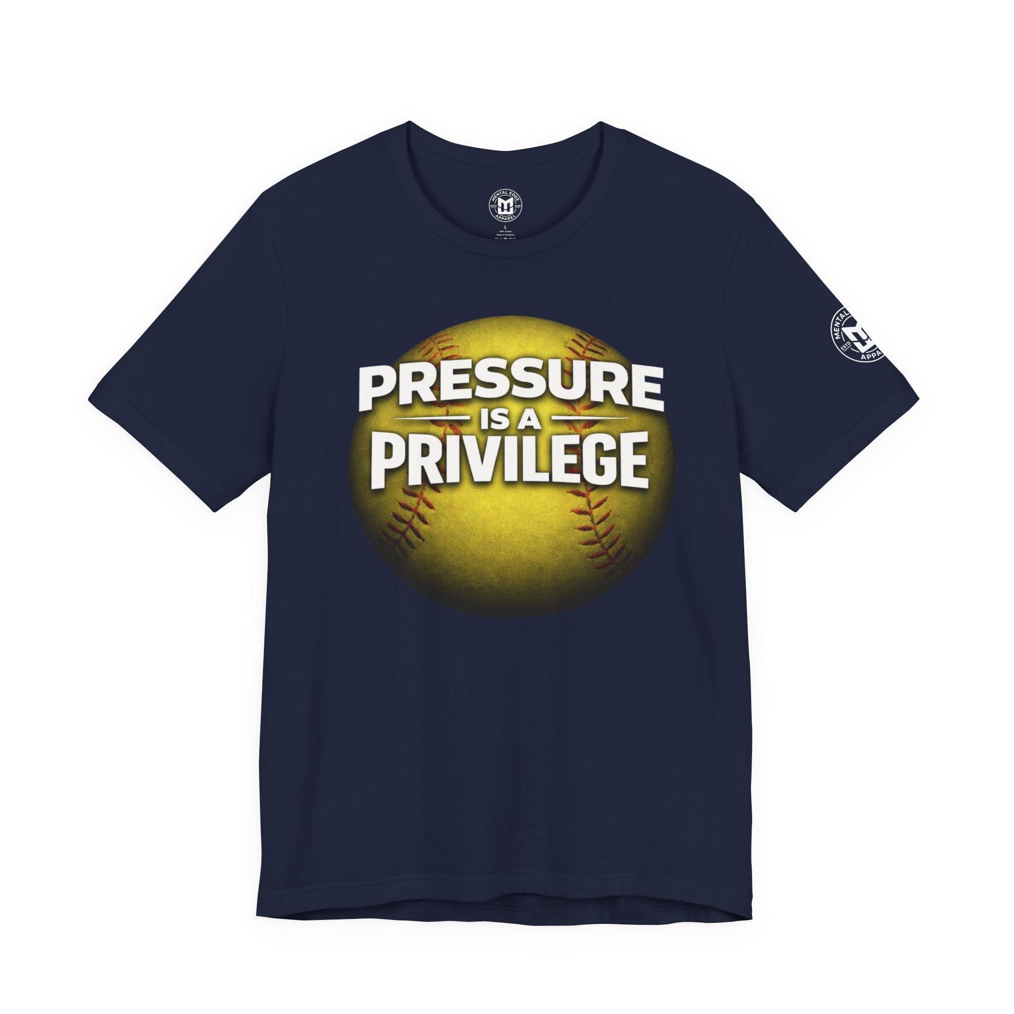 Pressure Is a Privilege Softball T-Shirt — Motivational Sports Tee