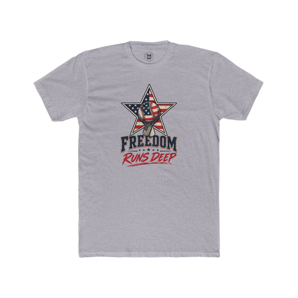 Freedom Runs Deep T-Shirt — Patriotic American Flag Star Tee