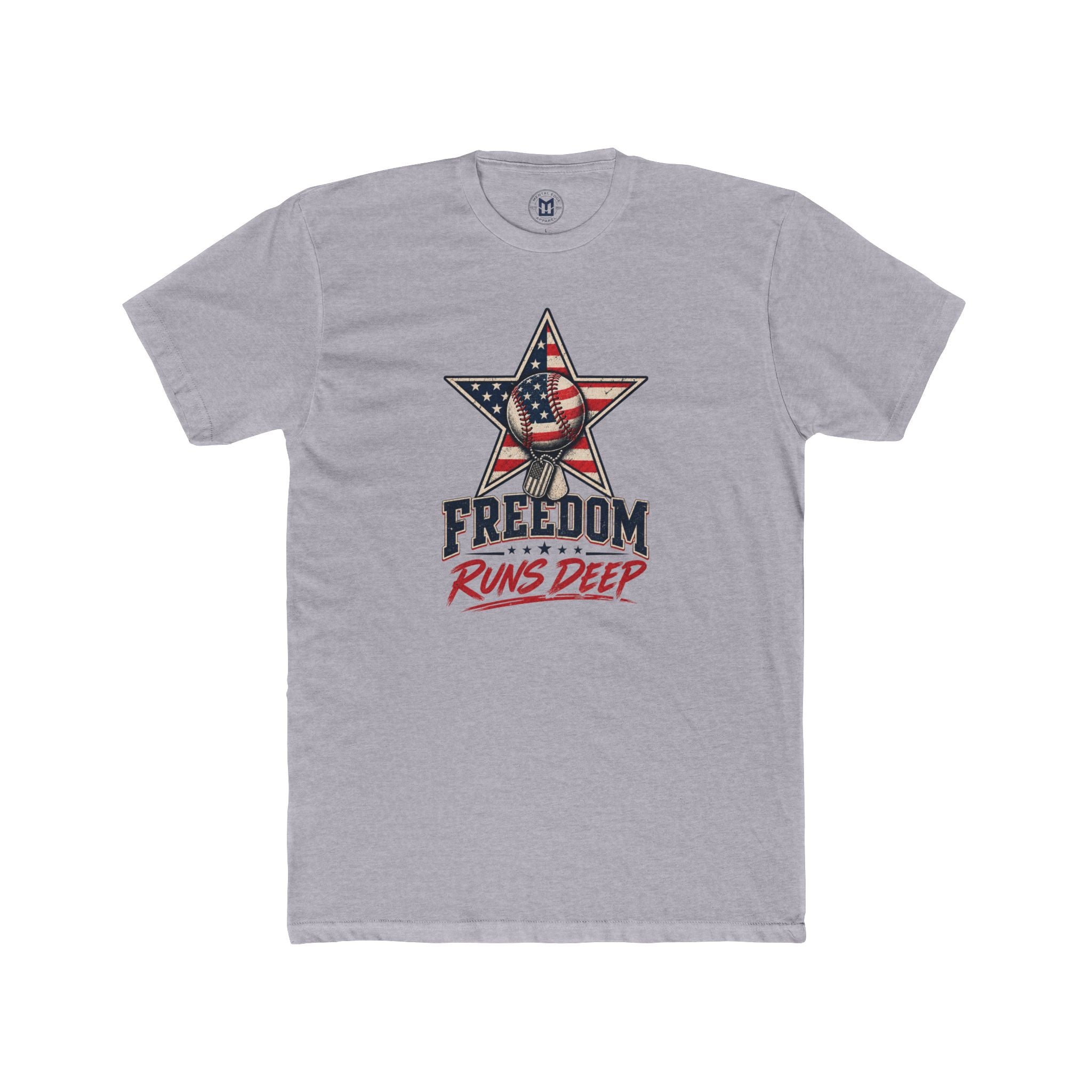 Freedom Runs Deep T-Shirt — Patriotic American Flag Star Tee