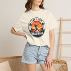 Live Love Baseball T-Shirt — Vintage Sunset Baseball Tee