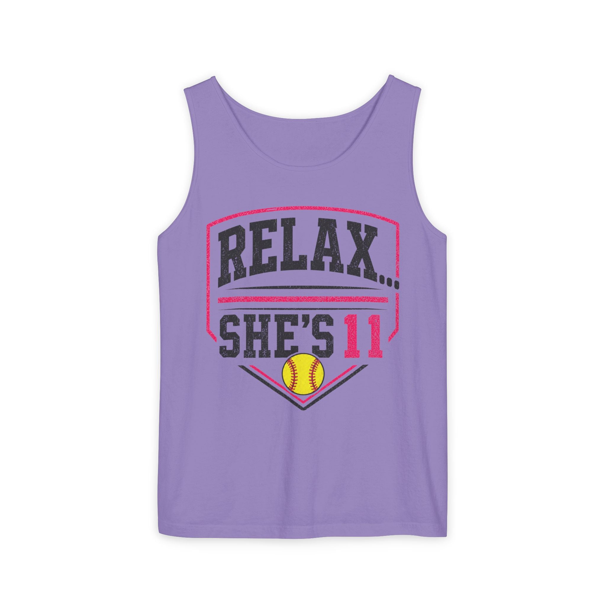 Relax She’s 11 Softball Parent Tank Top