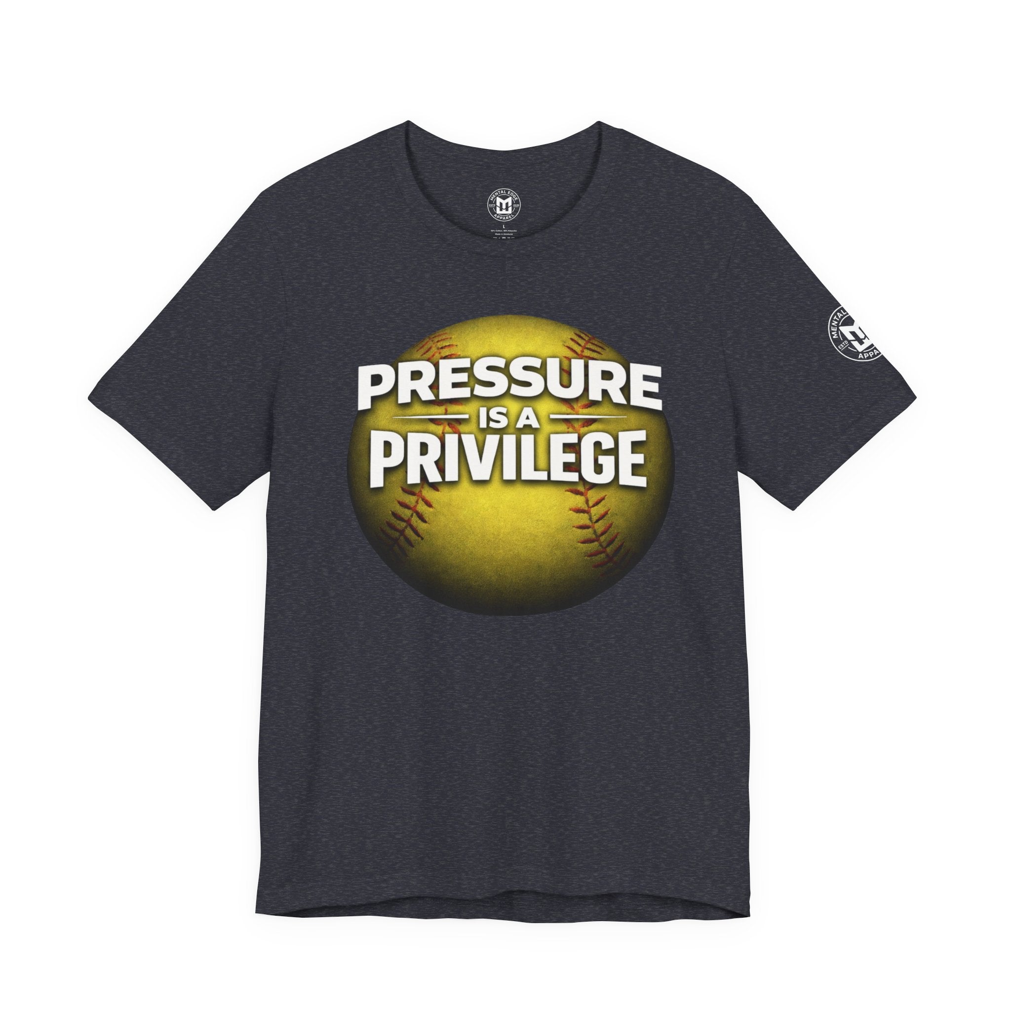 Pressure Is a Privilege Softball T-Shirt — Motivational Sports Tee