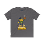 Kids Tee – 'Can of Corn' Baseball Corn Mascot Shirt for Children