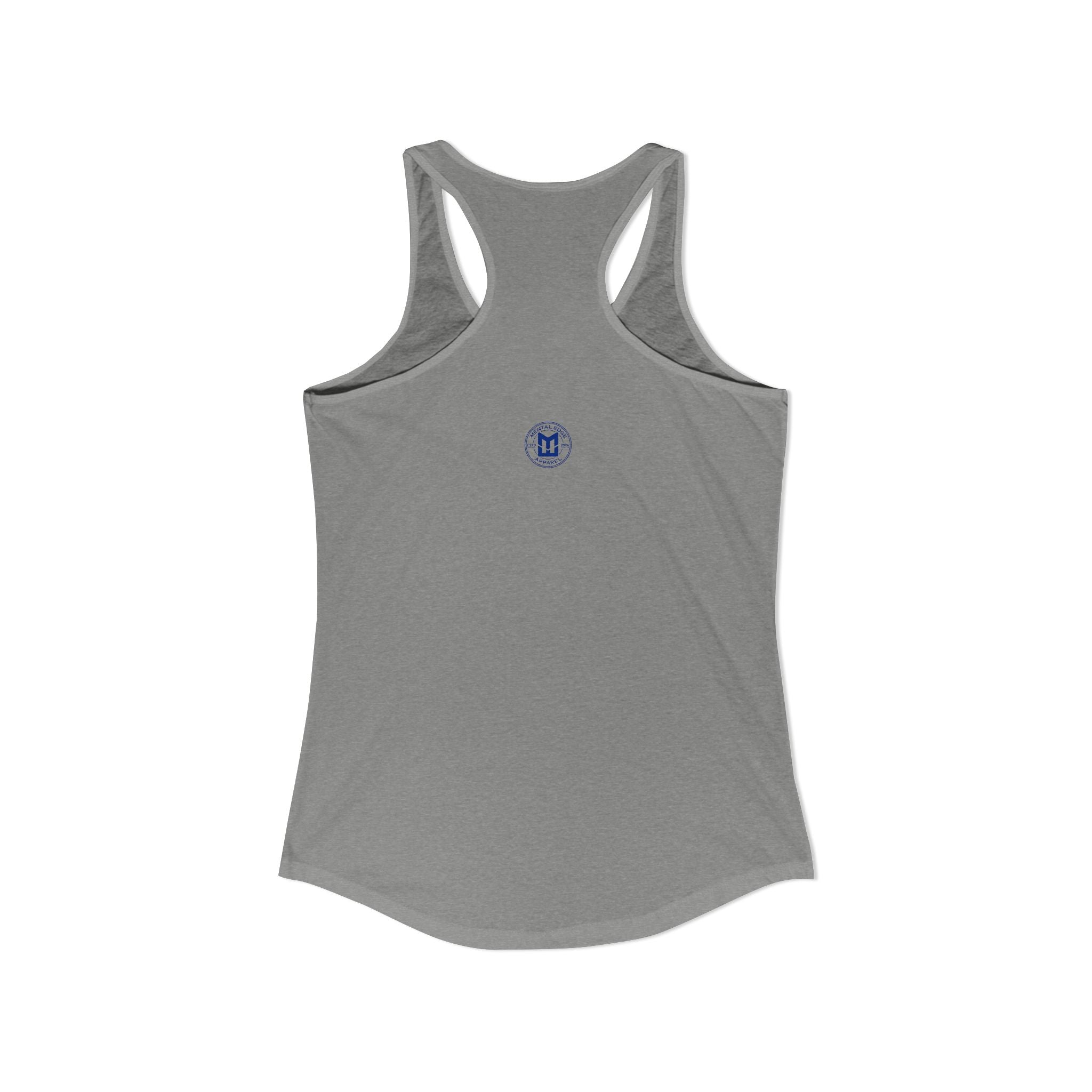 Relax He's 7 Baseball Mom Racerback Tank - Blue