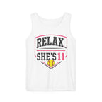 Relax She’s 11 Softball Parent Tank Top