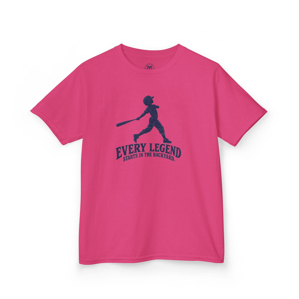 Kids T-Shirt — "Every Legend Starts in the Backyard" Baseball Tee