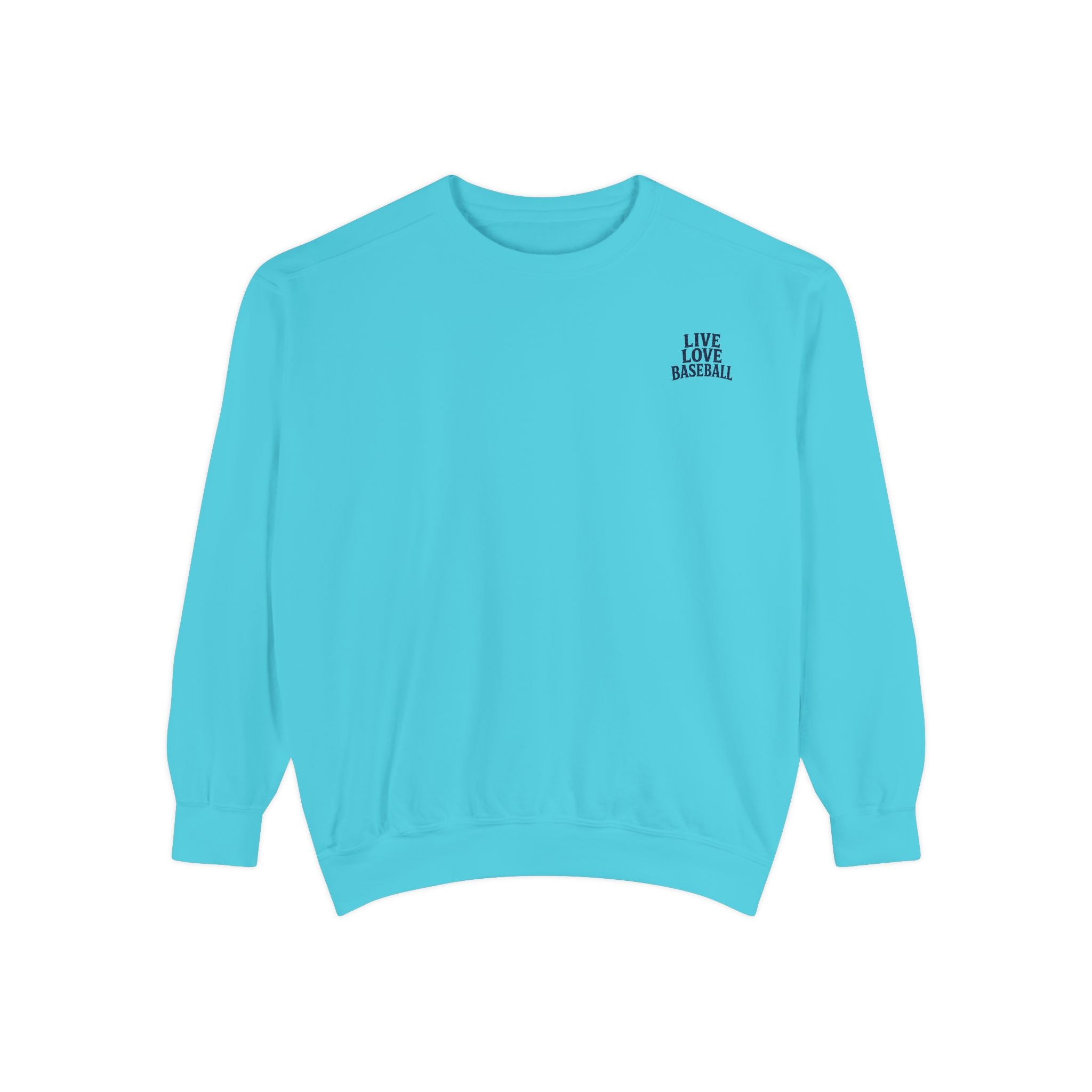 Baseball Sweatshirt — "Live Love Baseball" Vintage Sunset Crewneck Unisex