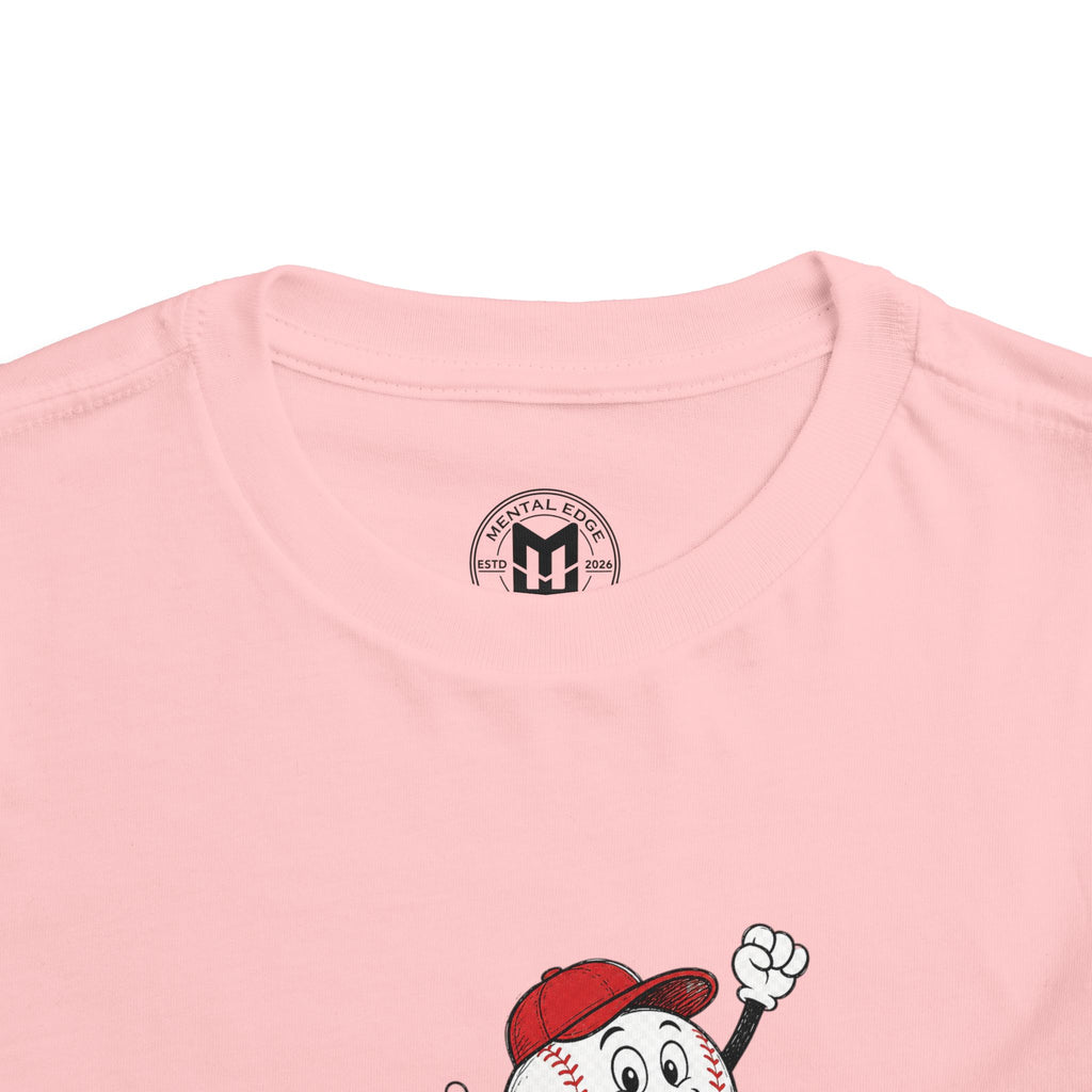 Toddler Tee — Retro Baseball Character "See Ya!" Graphic