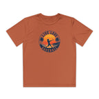 Live Love Baseball Youth Dri Fit Tee — Sunset Palm Baseball Player Shirt