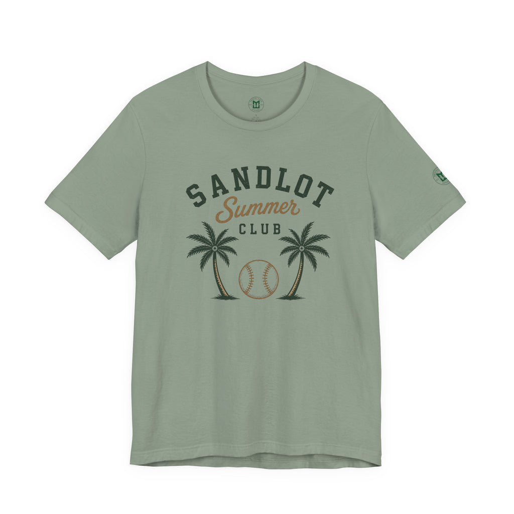 Sandlot Summer Club T-Shirt — Retro Baseball Palm Tree Tee