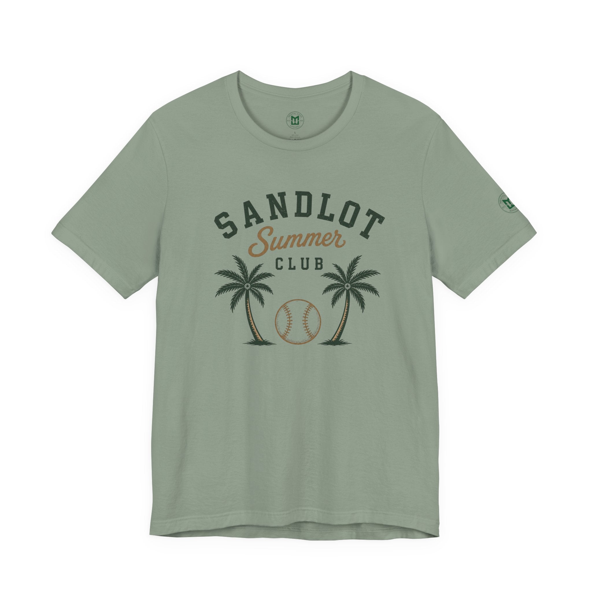 Sandlot Summer Club T-Shirt — Retro Baseball Palm Tree Tee