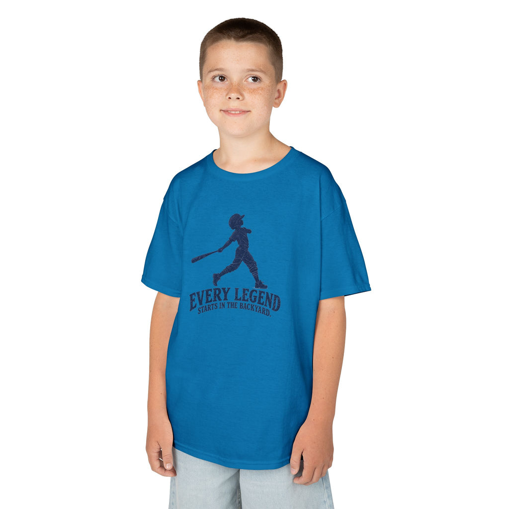 Kids T-Shirt — "Every Legend Starts in the Backyard" Baseball Tee