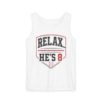 Relax... He's 8 Baseball Parent Tank Top