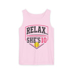 Relax She’s 10 Parent Softball Tank Top