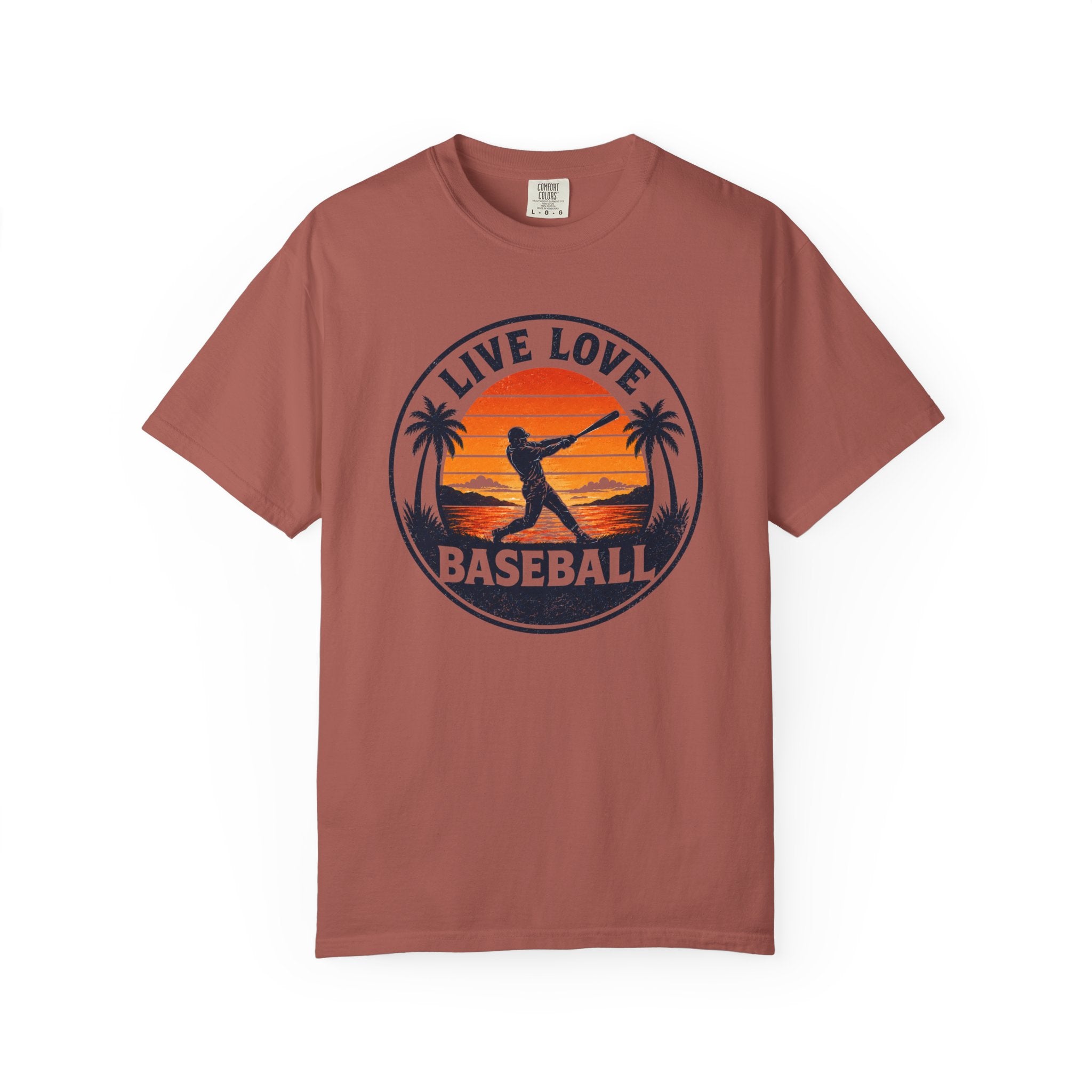 Live Love Baseball Unisex Garment-Dyed T-shirt