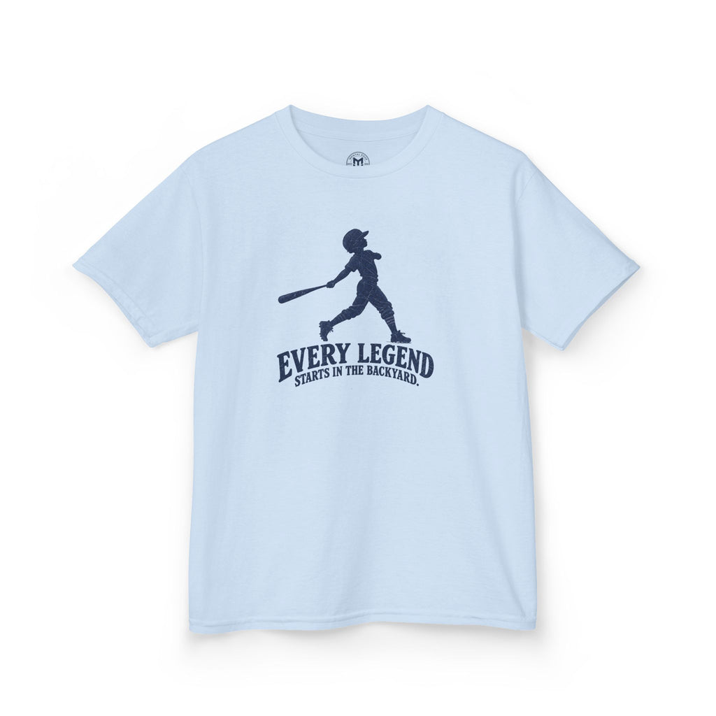 Kids T-Shirt — "Every Legend Starts in the Backyard" Baseball Tee