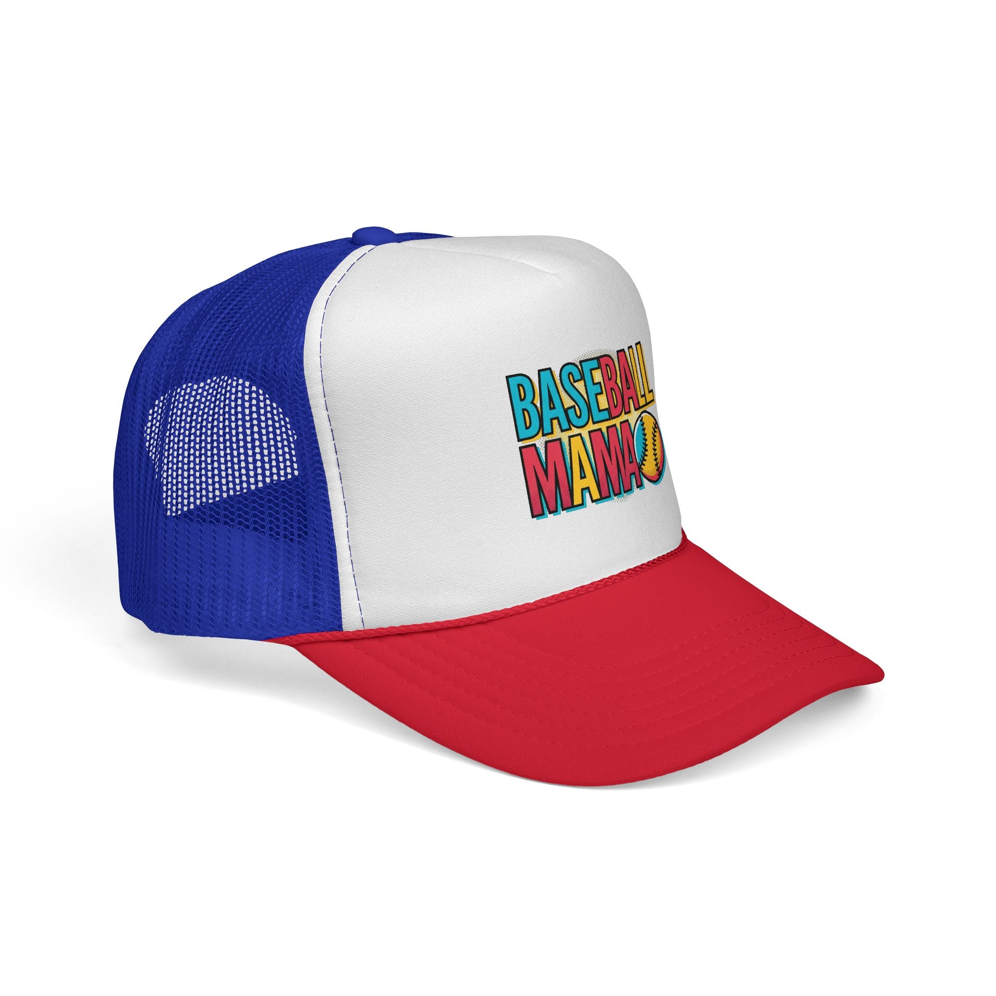 Baseball Mama Trucker Cap – Retro Colorful Softball Mom Hat