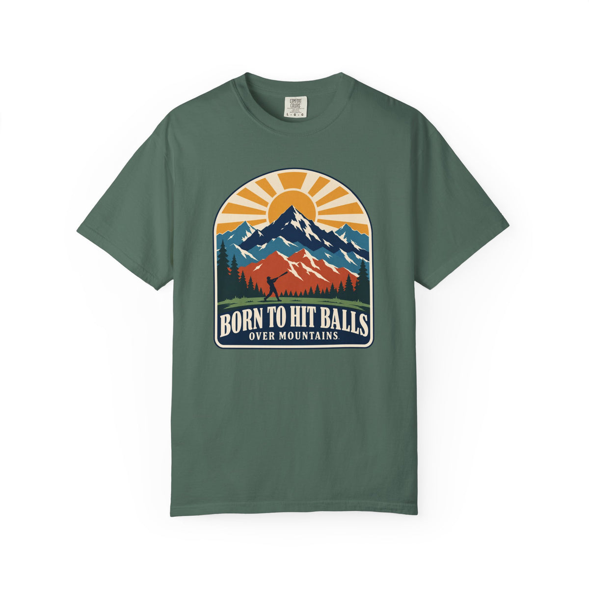 Born to Hit Balls Over Mountains T-Shirt — Unisex Vintage Mountain Comfort Colors Graphic Tee