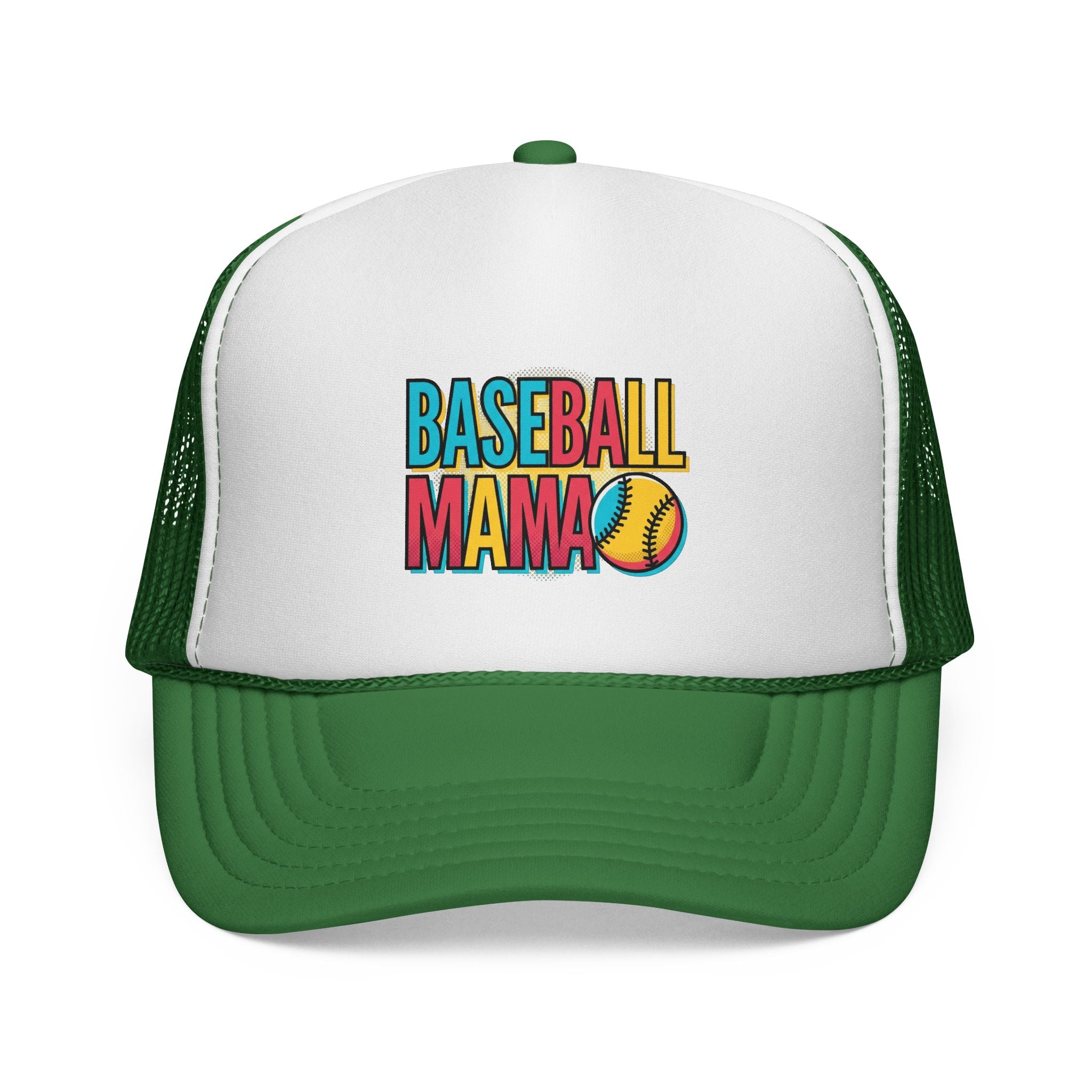 Baseball Mama Trucker Cap – Retro Colorful Softball Mom Hat