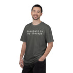 Adult Unisex "baseball is my therapy" Comfort Colors Garment-Dyed T-shirt