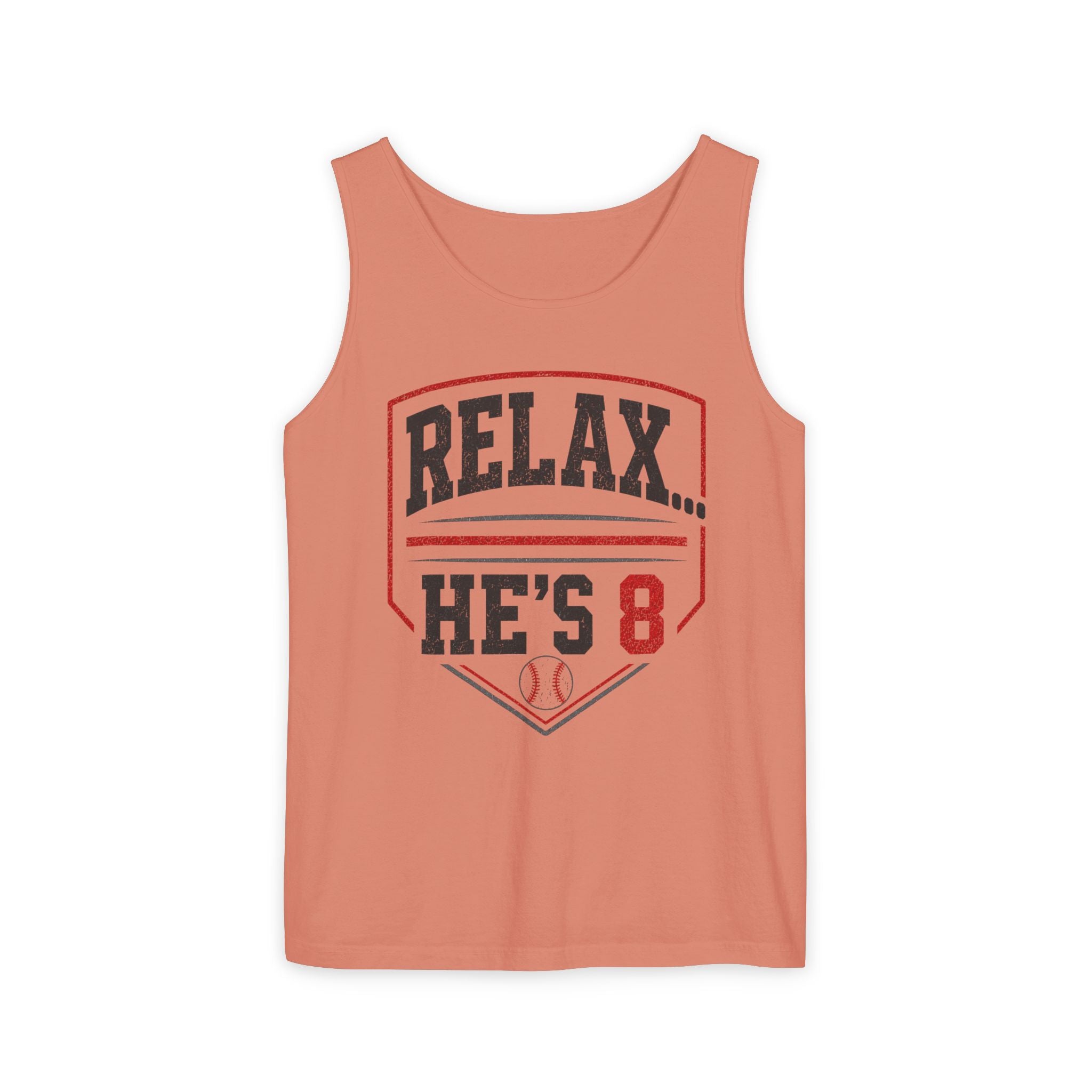 Relax... He's 8 Baseball Parent Tank Top