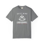 Quiet Mind Loud Barrel T-Shirt — Meditation Baseball Graphic Tee