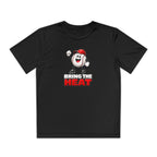 Heater "Bring The Heat" Youth Dri-Fit T-Shirt — Cartoon Mascot Baseball Tee