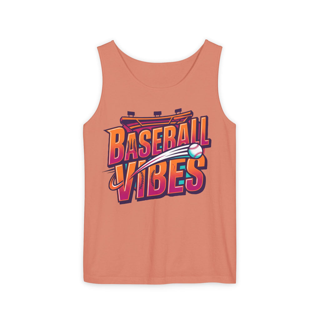 Baseball Vibes Tank Top — Retro Stadium Graphic Baseball Tee