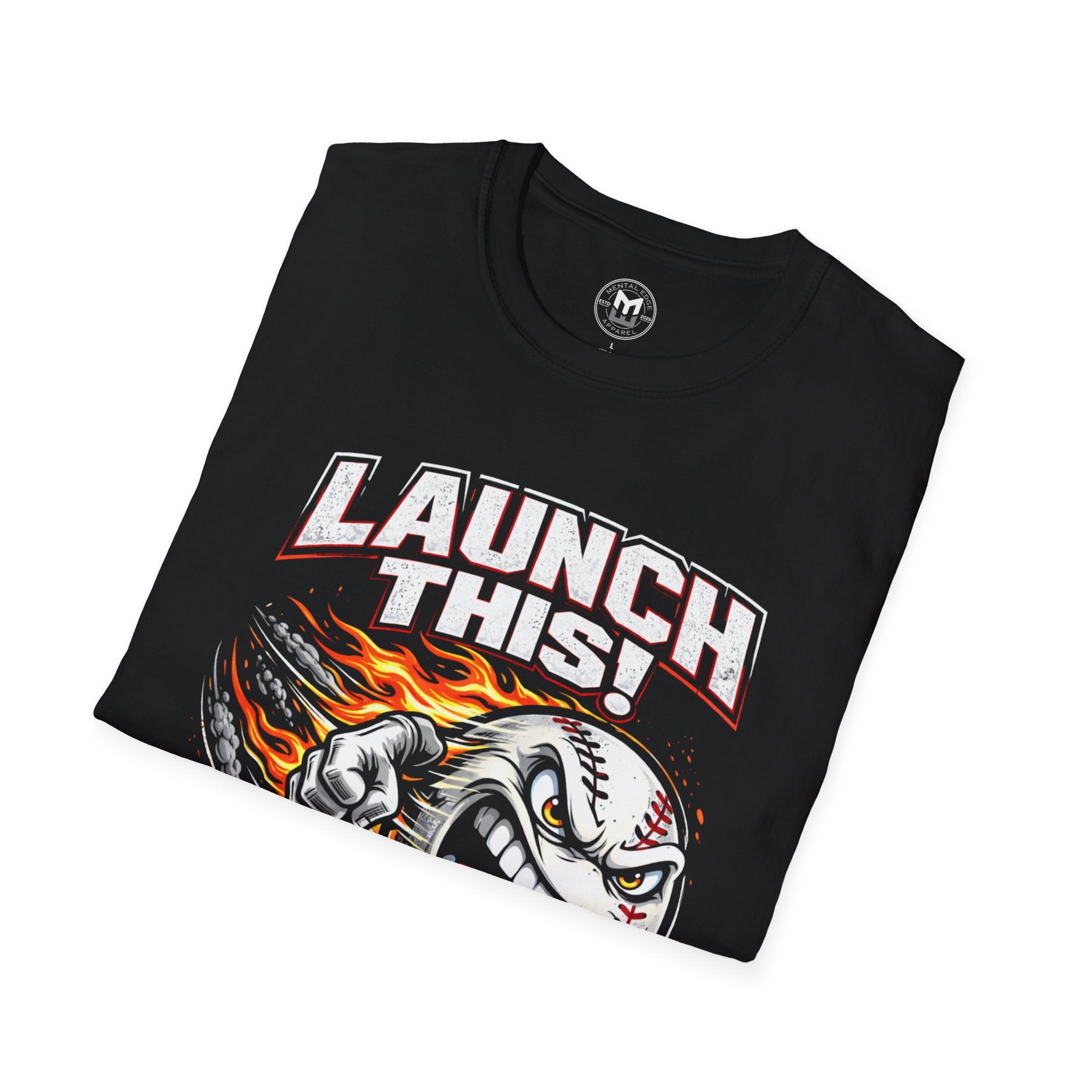 Launch This! Flaming Baseball T-Shirt