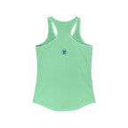 Relax He's 7 Baseball Mom Racerback Tank - Blue