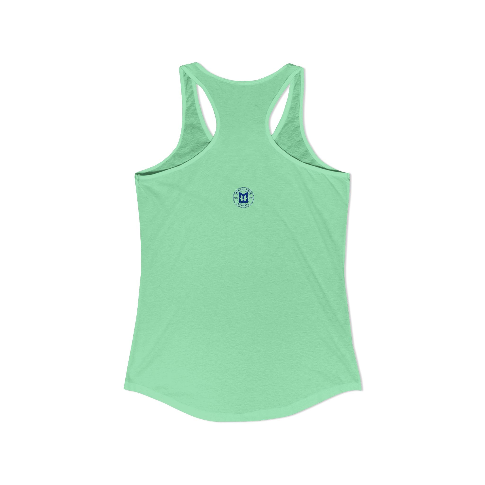 Relax He's 7 Baseball Mom Racerback Tank - Blue