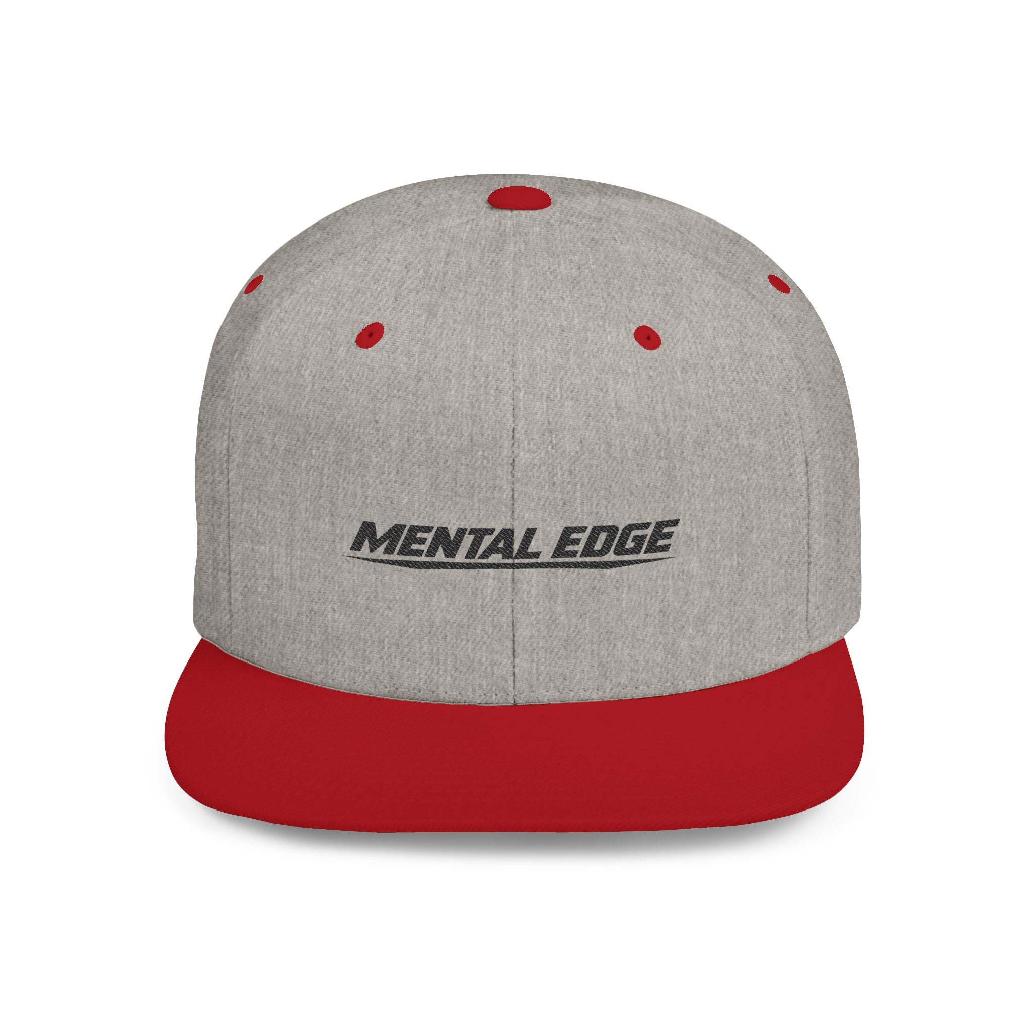 Mental Edge Flat Bill Snapback Hat — Minimal Athletic Logo Cap