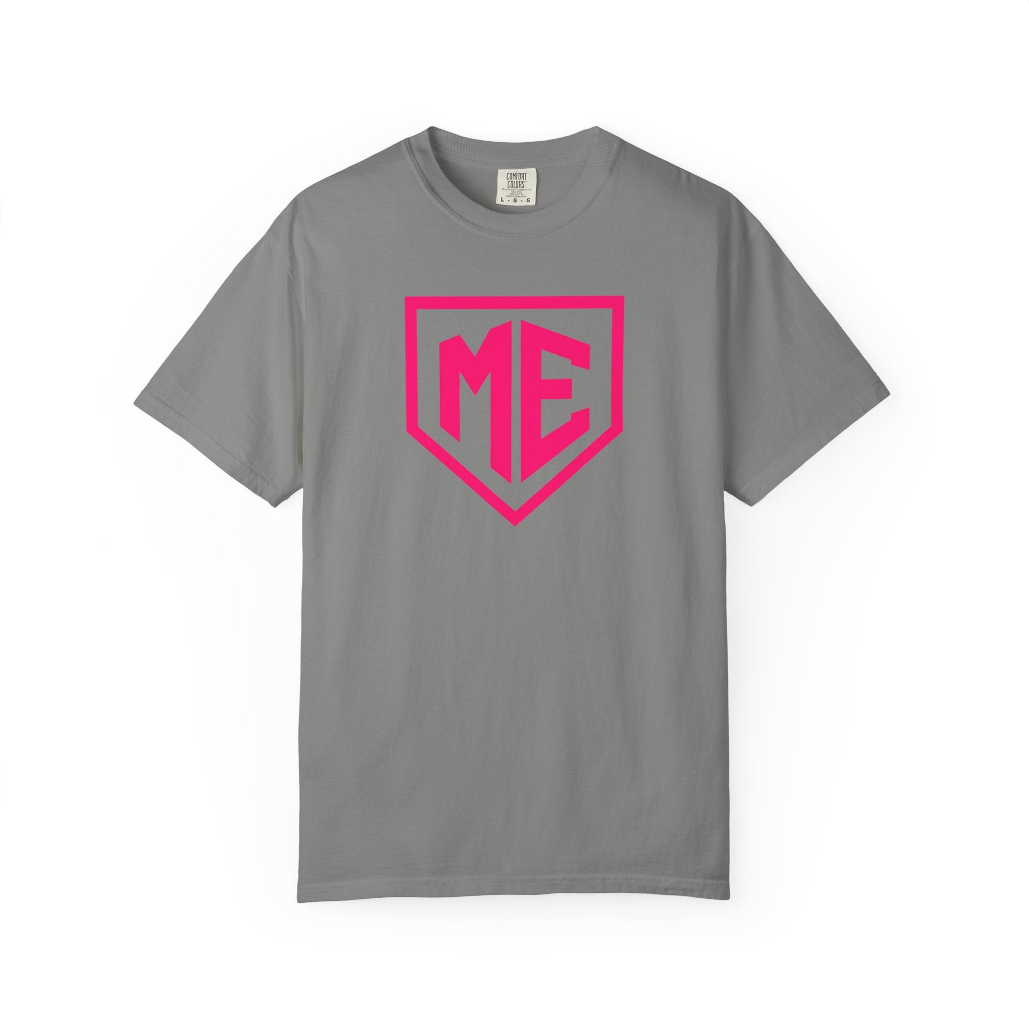 ME Mental Edge Baseball Plate T‑Shirt — Pink Monogram Graphic Comfort Colors Tee