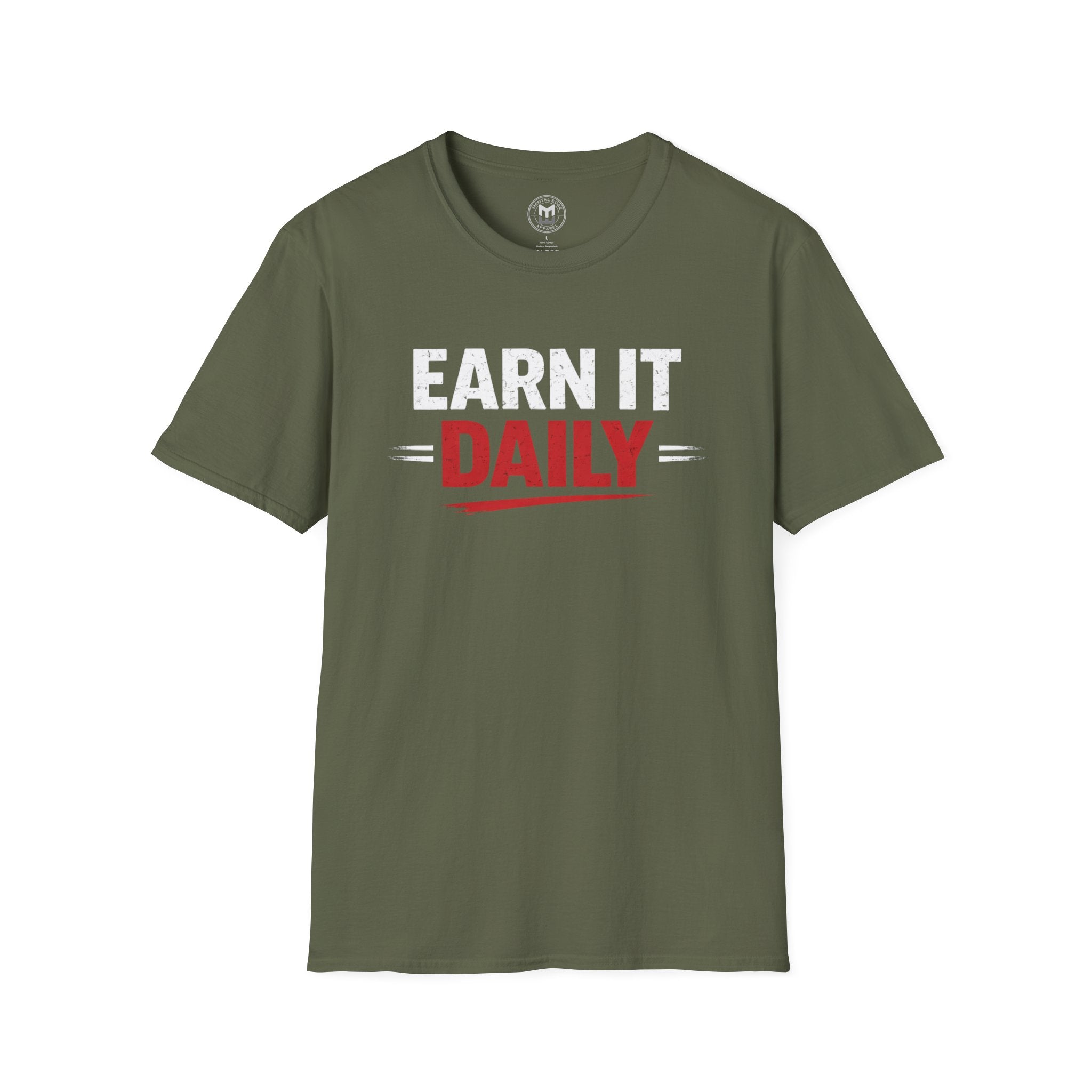 Earn It Daily T-Shirt — Motivational Gym Workout Tee