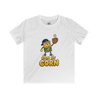 Kids Tee – 'Can of Corn' Baseball Corn Mascot Shirt for Children