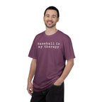 Adult Unisex "baseball is my therapy" Comfort Colors Garment-Dyed T-shirt