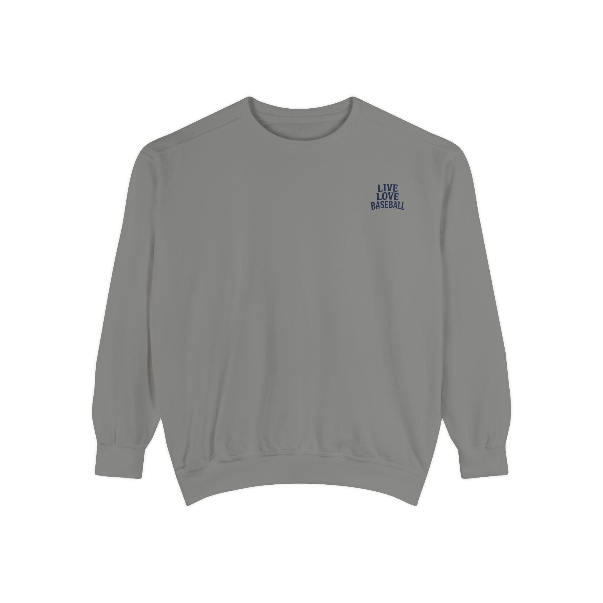 Baseball Sweatshirt — "Live Love Baseball" Vintage Sunset Crewneck Unisex