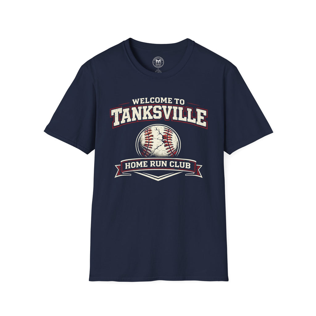 "Welcome to Tanksville Home Run Club" Baseball Tee