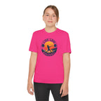 Live Love Baseball Youth Dri Fit Tee — Sunset Palm Baseball Player Shirt