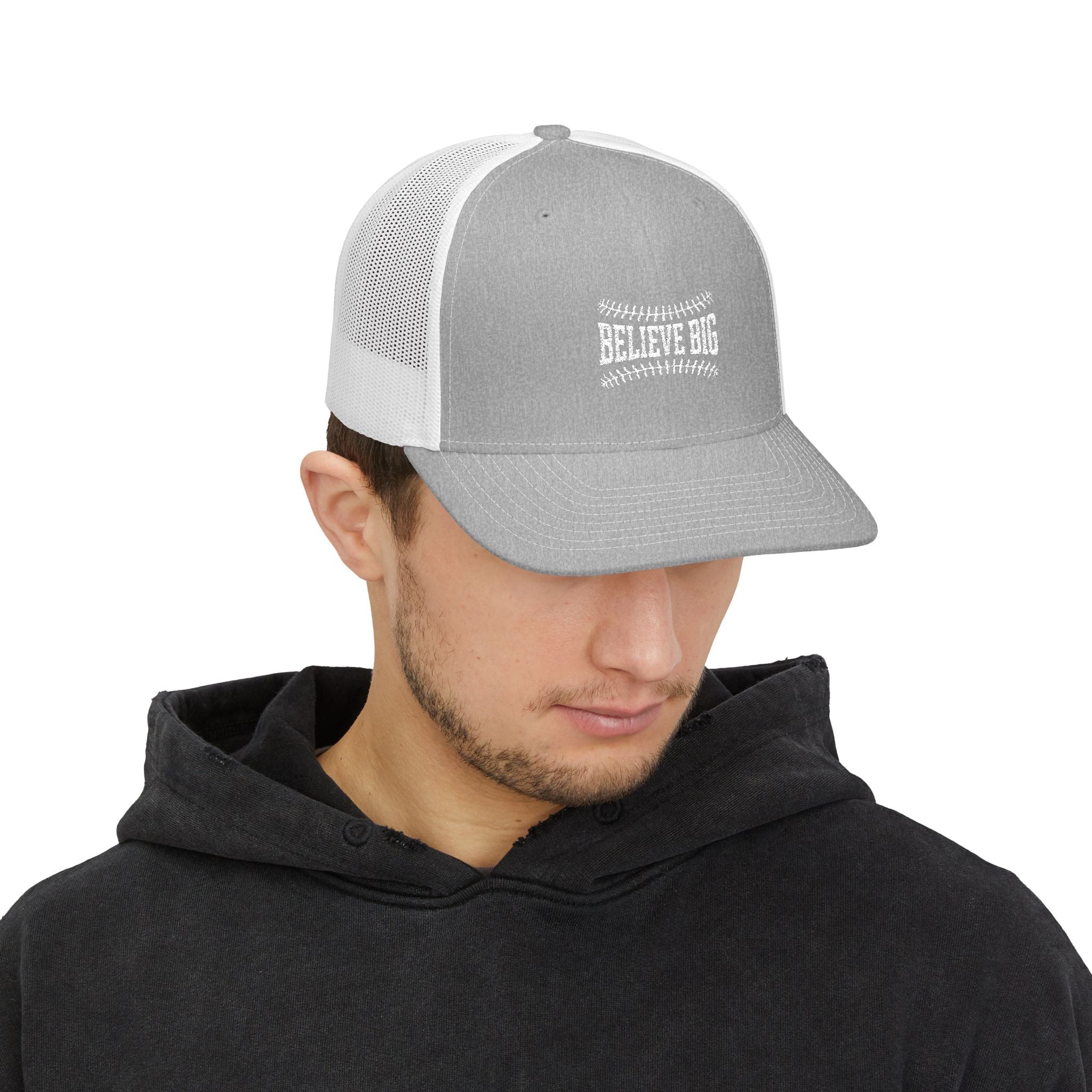 Believe Big Baseball Snapback Trucker Cap